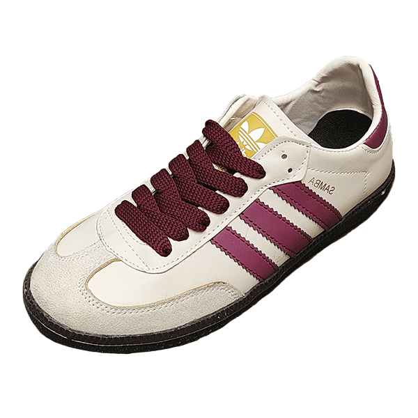 کتانی زنانه طرح آدیداس مدل سامبا کد 1211 رنگ کرم زرشکی