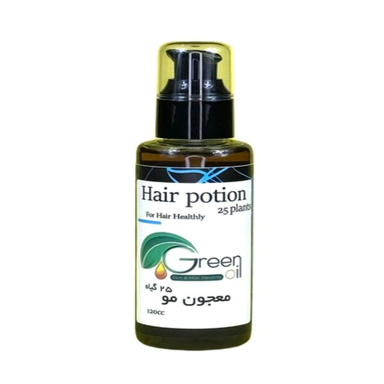 روغن مو گرین اویل مدل معجون مو 25 گیاه حجم 60 میلی لیتر