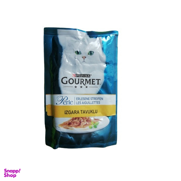 غذا پوچ گربه گورمت مدل گوشت مرغ وزن 85 گرم