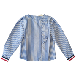 شومیز آستین بلند دخترانه کولزیون طرح حلزونی مدل راه راه