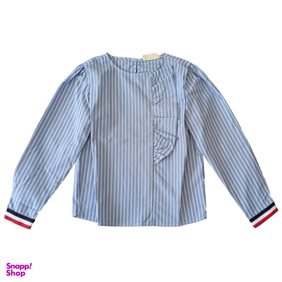 شومیز آستین بلند دخترانه کولزیون طرح حلزونی مدل راه راه