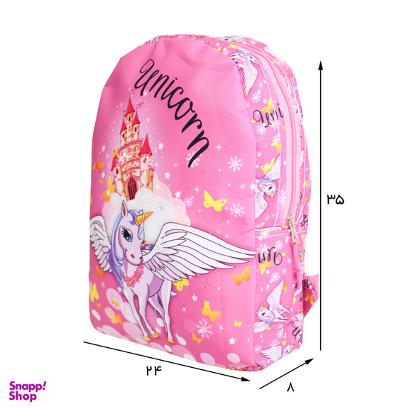 کوله پشتی دخترانه طرح یونیکورن کد 01