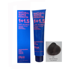 رنگ مو پینک ویژوال شماره 6.1 رنگ بلوند خاکستری تیره حجم 120 میلی لیتر