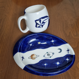 ست ماگ و زیر ماگی سرامیکی طرح منظومه شمسی