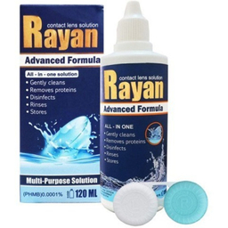 محلول شست و شوی لنز رایان مدل Multi Purpose Solution حجم 120 میلی لیتر به همراه جای لنز