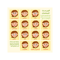 پوستر ویرمان مدل نمایش احساسات کودکان