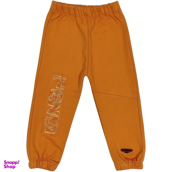 شلوار نوزادی به آوران طرح هورام رنگ نارنجی