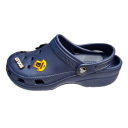 دمپایی مدل کراکس طرح استیکر رنگ سرمه ای