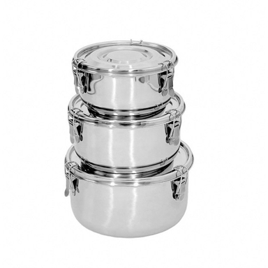 ظرف نگهدارنده مدل استیل KL19194 بسته سه عددی