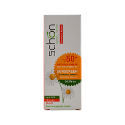 کرم ضد آفتاب شون مناسب پوست چرب با SPF50 بی رنگ حجم 50 میلی‌لیتر