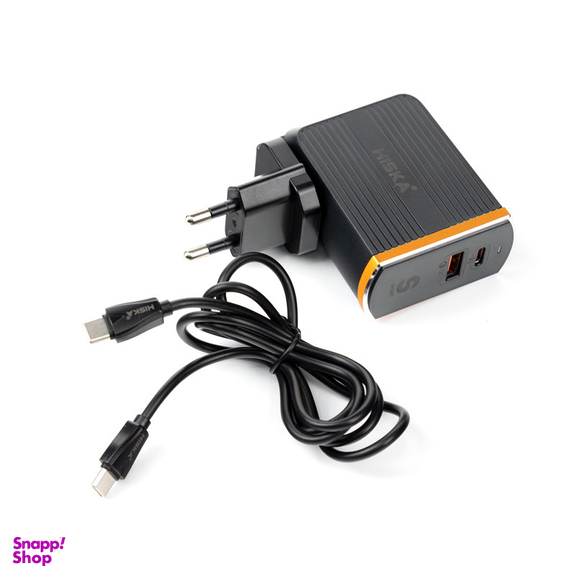 شارژر دیواری هیسکا مدل H-114PD به همراه کابل تبدیل USB-C