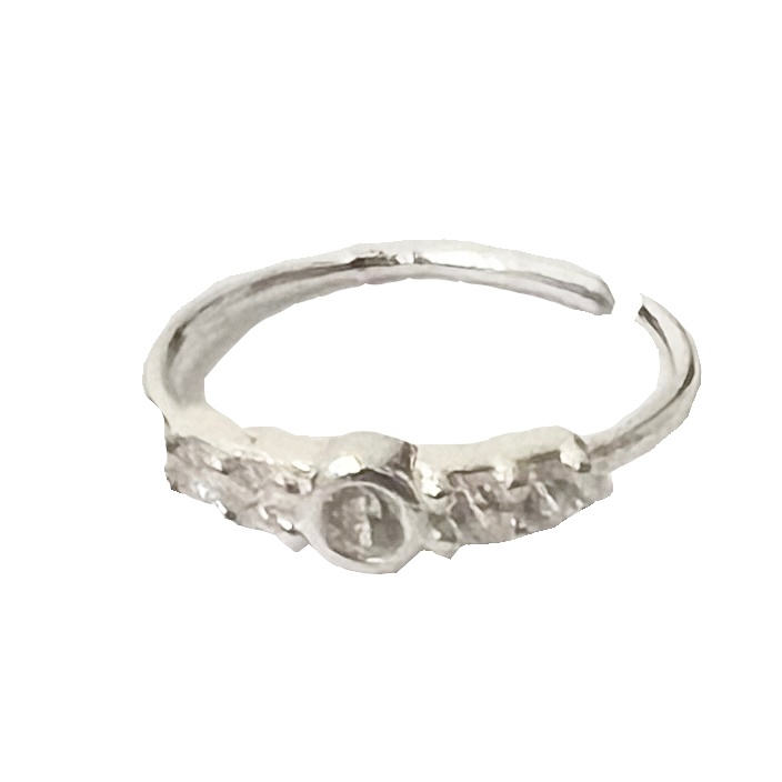 پیرسینگ نقره زنانه گیرا مدل G0709-Crystal