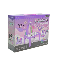 بازی آموزشی رنگ آمیزی ناب سل مدل میز نقاشی پروژکتوردار طرح کرومی