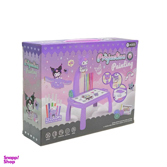 بازی آموزشی رنگ آمیزی ناب سل مدل میز نقاشی پروژکتوردار طرح کرومی