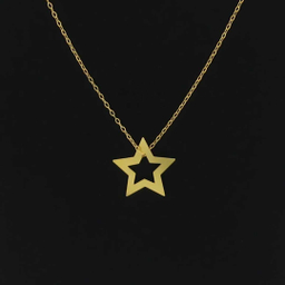 گردنبند طلا 18 عیار زنانه کاپانی طرح ستاره کد KN042