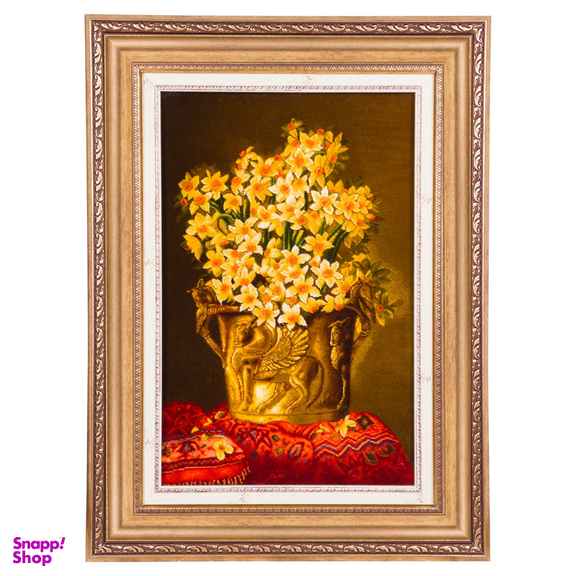 تابلو فرش دستباف سی پرشیا مدل گل نرگس در گلدان هخامنشی کد 903819