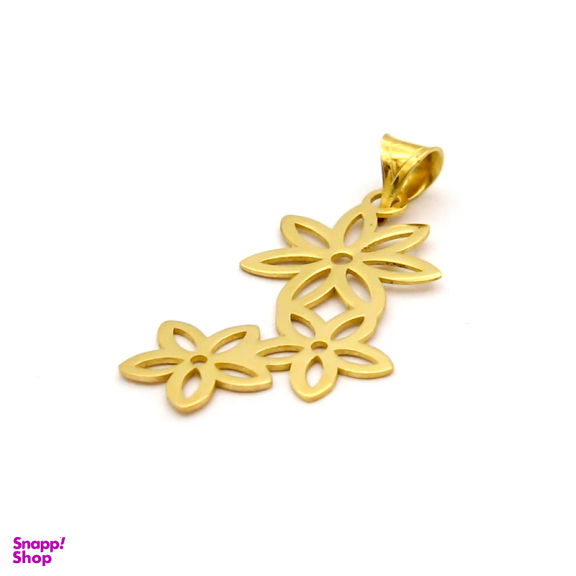 گردنبند طلا 18 عیار زنانه کاپانی مدل گل کد KN022