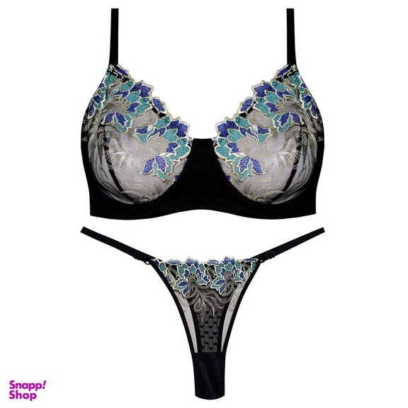 ست شورت و سوتین زنانه کارنا رز مدل فنردار کد 5167-5007-3 رنگ مشکی