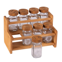 جای ادویه مکارتی مدل شاکا به همراه استند مجموعه ۸ عددی