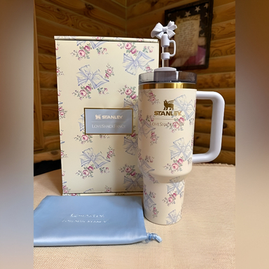 تراول ماگ استنلی مدل tumbler آبی جعبه کادویی ظرفیت 1180 میلی لیتر