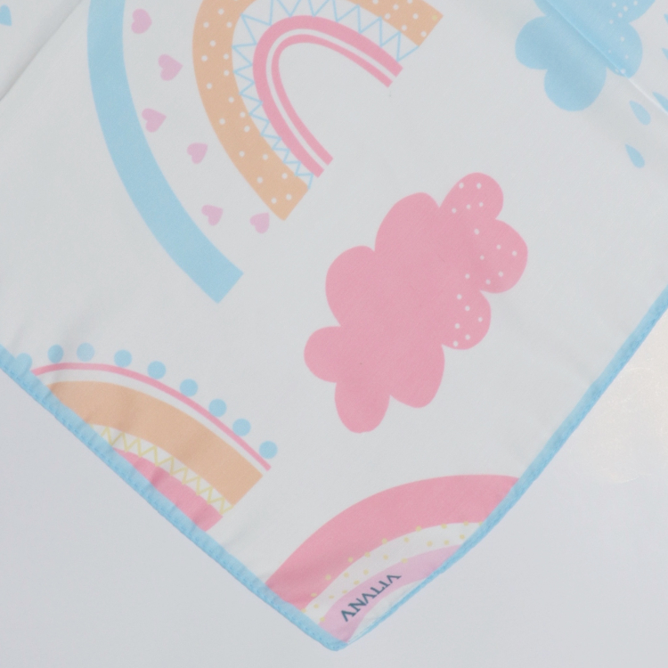 مینی اسکارف دخترانه طرح رنگین کمانی کد 1040