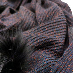 شال زنانه طرح برفکی پوم دار کد 1