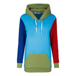 هودی اسپرت لوینت مدل کالرفول کد 6242 رنگ زمینه آبی