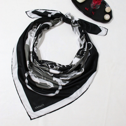 روسری زنانه آنالیا مدل ابریشم دور دست دوز کد 6057