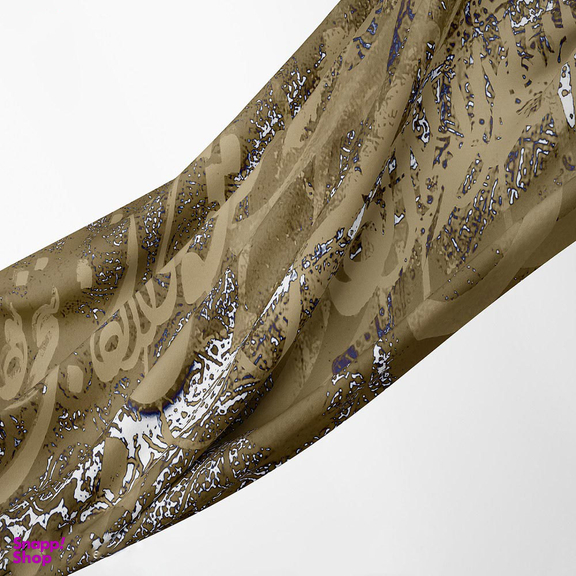 شال زنانه چارگوش طرح شعر ای کاش عشق را زبان سخن بود کد 1128