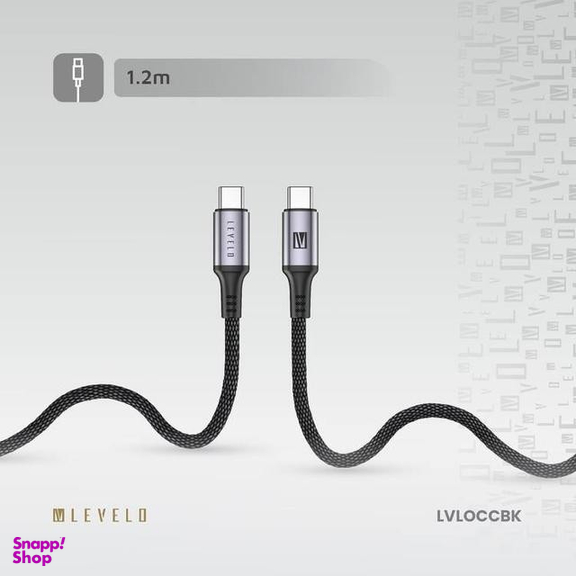 کابل تبدیل Type-C به Type-C لولو مدل LVLOCCBK طول 1 متر