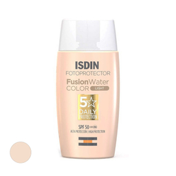 کرم ضد آفتاب رنگی ایزدین SPF 50 مدل فیوژن واتر مناسب برای انواع پوست حجم 50 میلی‌ لیتر