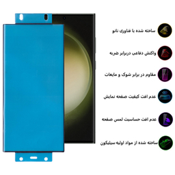 محافظ صفحه نمایش بوف مدل New Silicone-G مناسب برای گوشی موبایل سامسونگ Galaxy S23 Ultra/S22 Ultra