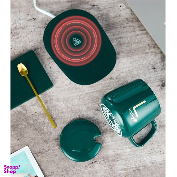 ماگ حرارتی لاکی مدل Temperature Cup به همراه صفحه گرم کن برقی