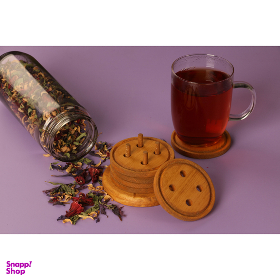 زیر لیوانی مدل دکمه