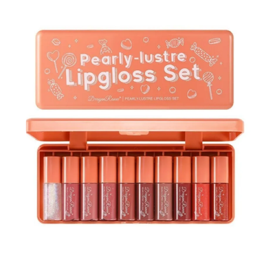 رژ لب دراگون رانی مدل Pearly Lustre Lip Gloss کد DR23 مجموعه 10 عددی
