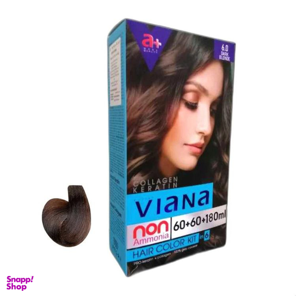کیت رنگ مو ویانا شماره 6.0 رنگ قهوه ای