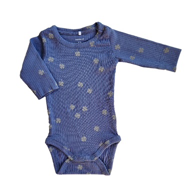 بادی نوزادی نیم ایت طرح برگ شبدر کد 10255 رنگ آبی تیره