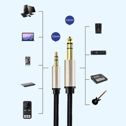 کابل تبدیل Jack 6.5mm به Jack 3.5mm یوگرین مدل AV127 کد 10625 طول 1 متر
