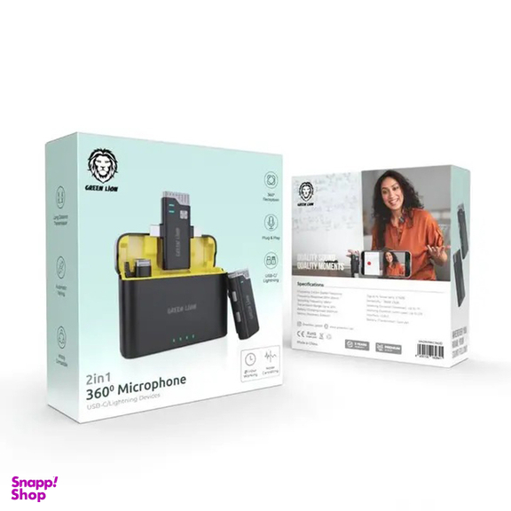 میکروفن 360 درجه گرین لاین مدل GN3IN1MIC360D بسته ۲ عددی