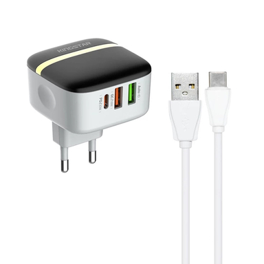 شارژر دیواری 32 وات کینگ استار مدل KW196 PD به همراه کابل USB-C