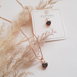 پلاک گردنبند زنانه ژوپینگ مدل یاقوت قرمز