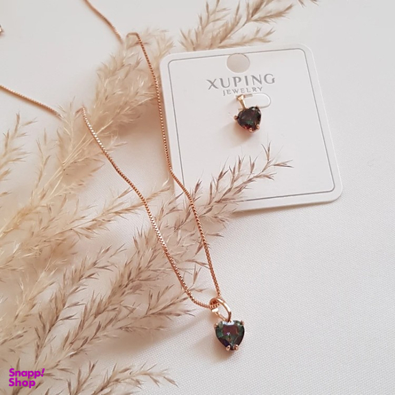 پلاک گردنبند زنانه ژوپینگ مدل یاقوت قرمز