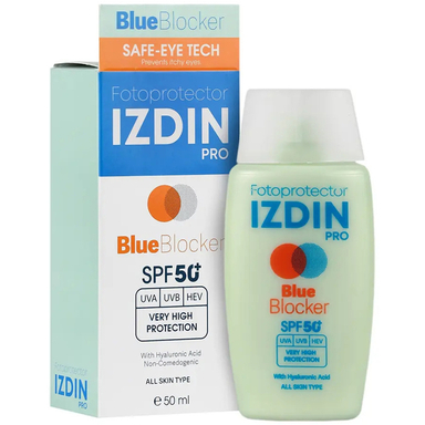 کرم ضد آفتاب ایزدین مدل بلو بلاکر SPF 50 حجم 50 میلی لیتر