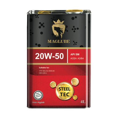 روغن موتور مگلوب مدل Steel Tec 20W-50 حجم 4 لیتر