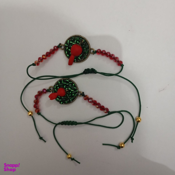 دستبند دخترانه طرح انار یلدایی کد 31307 بسته 2 عددی