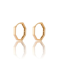 گوشواره طلا 18 عیار زنانه گالری سپینود مدل هندسی حلقه ای