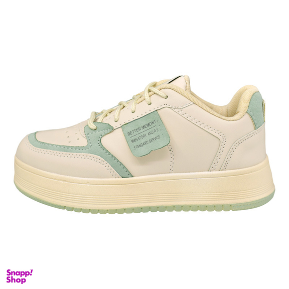 کفش روزمره زنانه پویان گام پیام مدل مولین کد 11960 رنگ کرم