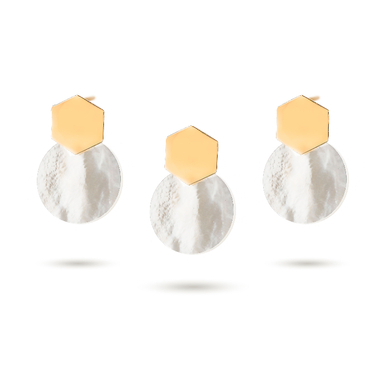 نیم ست طلا 18 عیار زنانه میلی گالری مدل صدفی کد MT1234