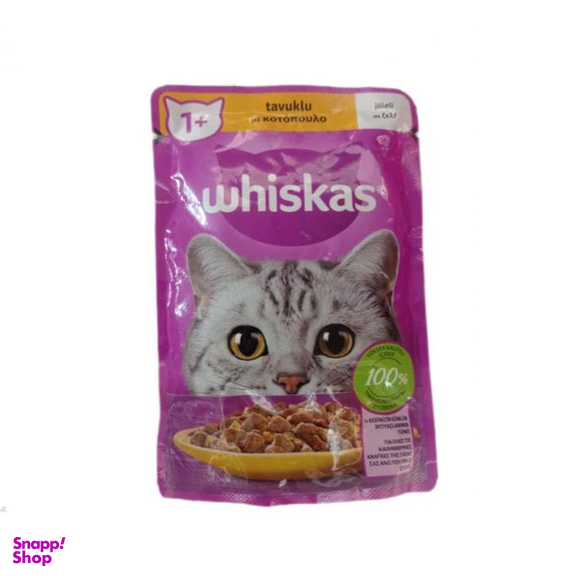 پوچ گربه ویسکاس با طعم مرغ وزن 85 گرم