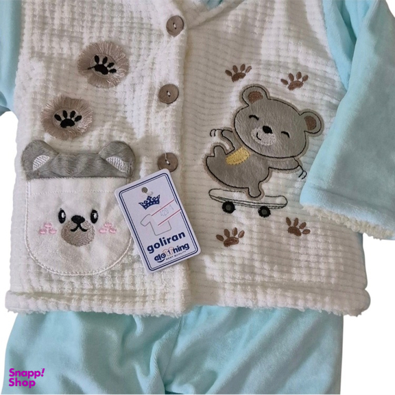 کاپشن دو تکه نوزاد گلیران کد 128 رنگ آبی